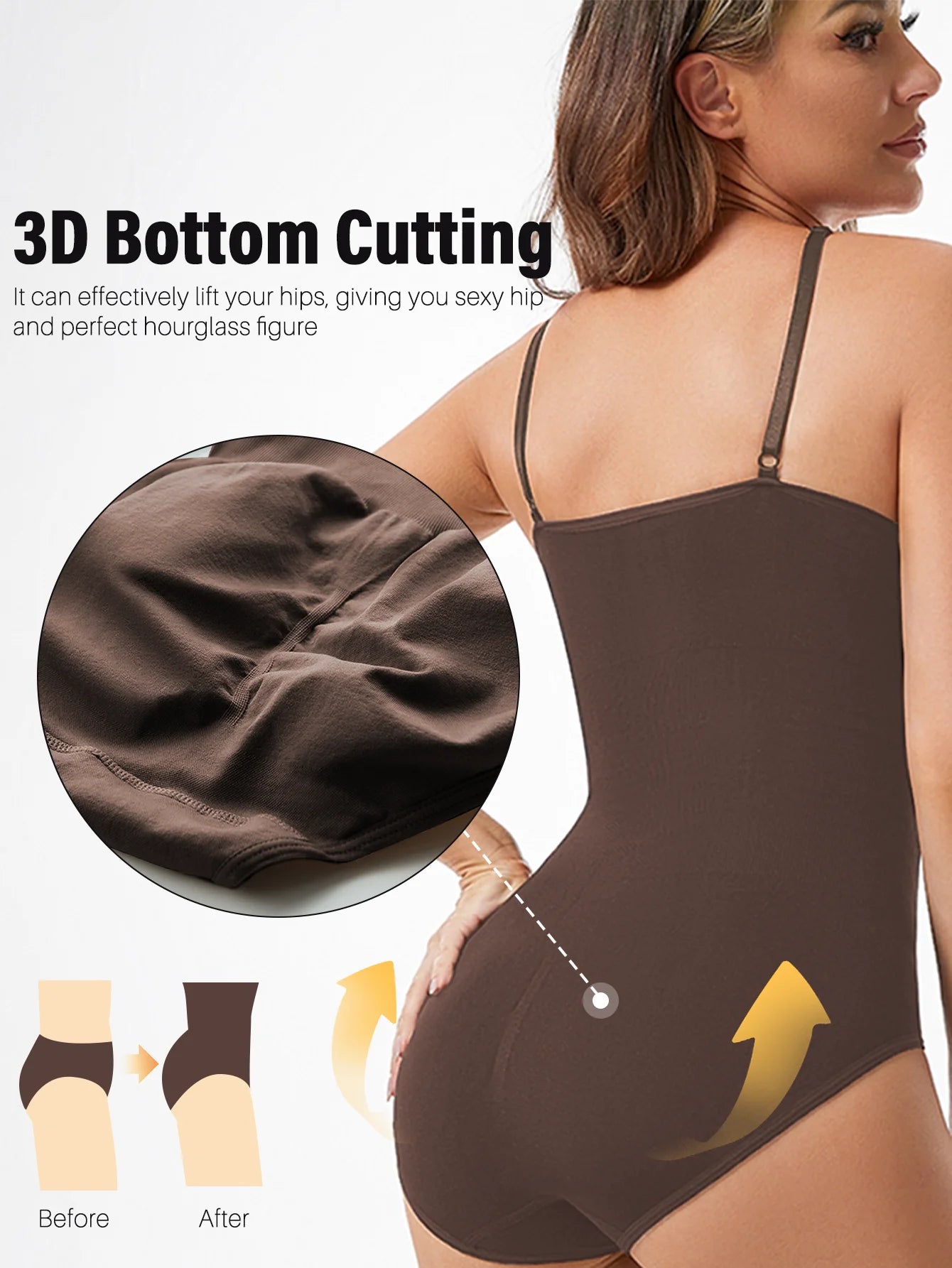 Women Sexy Shapewear Seamless Slimming Butt Lifter Shaper Smooth Out Bodysuit Open Crotch High Elastic Body Suits