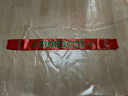 Morocco Flag World Cup 2026 Scarf | Double-Sided Satin Sports Fan Scarf