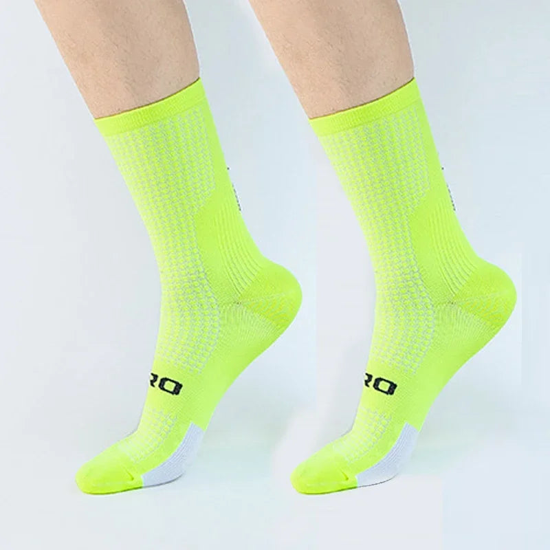 5 Pairs Compression Sports Crew Socks – Breathable Athletic Running & Training Socks