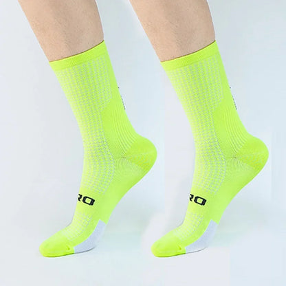 5 Pairs Compression Sports Crew Socks – Breathable Athletic Running & Training Socks