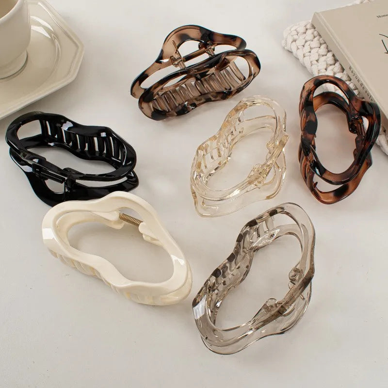 Abstract Acrylic Hair Claw Clips – Minimalist Hollow Jaw Clips for Women Trendy Hair Accessories