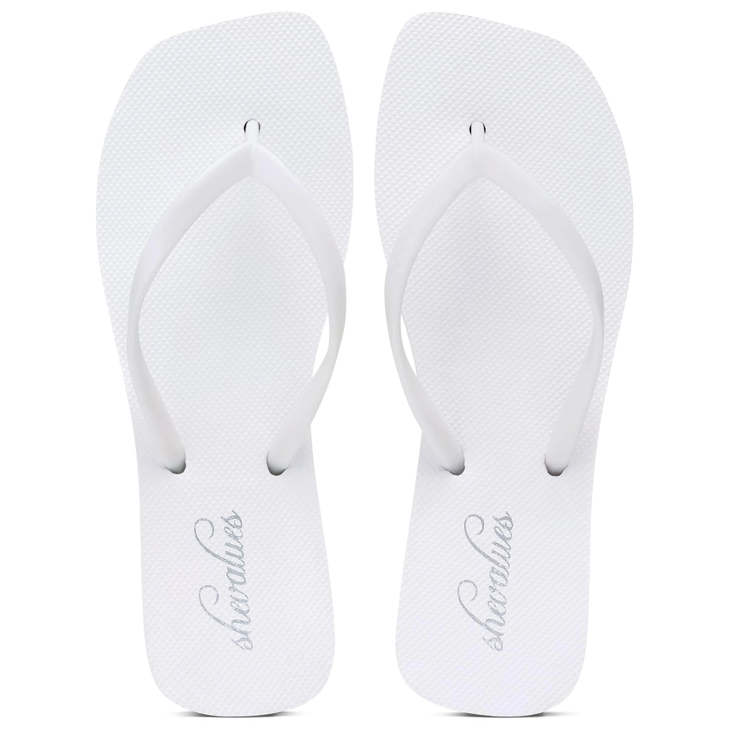 Gacimy Summer Women's Flip Flops Fashion Square Toe Flip Flops Comfort Lightweight Rubber Beach Pool Thong Sandals Bath Slippers
