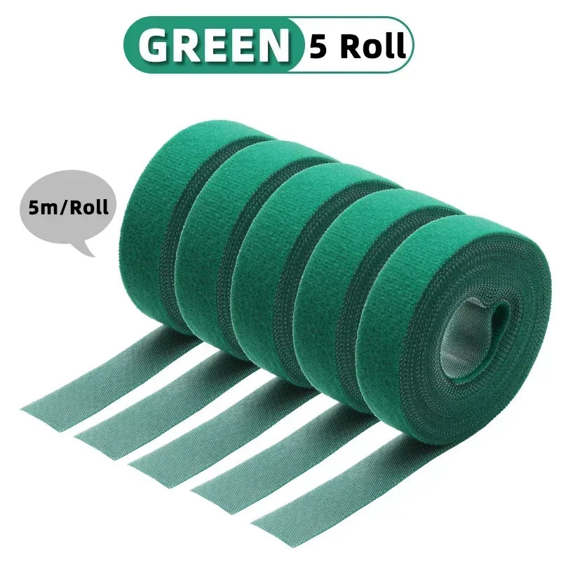 5m/roll Reusable Cable Management Strap Roll – Hook & Loop Fastener Tape