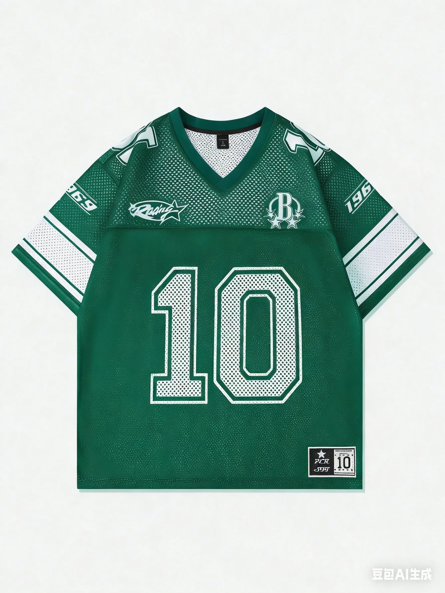 Number 10 Oversized Jersey T-Shirt Women V-Neck Sport Style Casual Summer Streetwear Tee