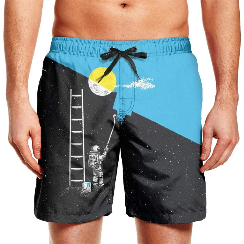 Men’s Quick Dry Swim Trunks – Summer Beach Shorts with Pockets