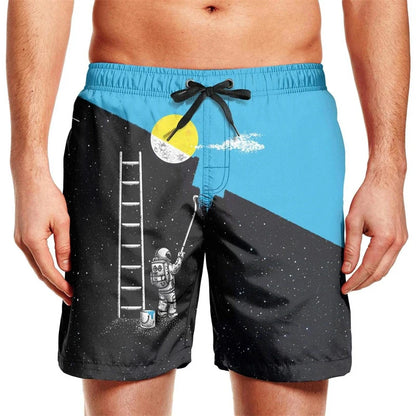 Men’s Quick Dry Swim Trunks – Summer Beach Shorts with Pockets
