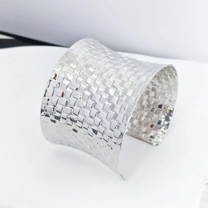 Gold Irregular Statement Cuff Bracelet – Bold Metal Bangle