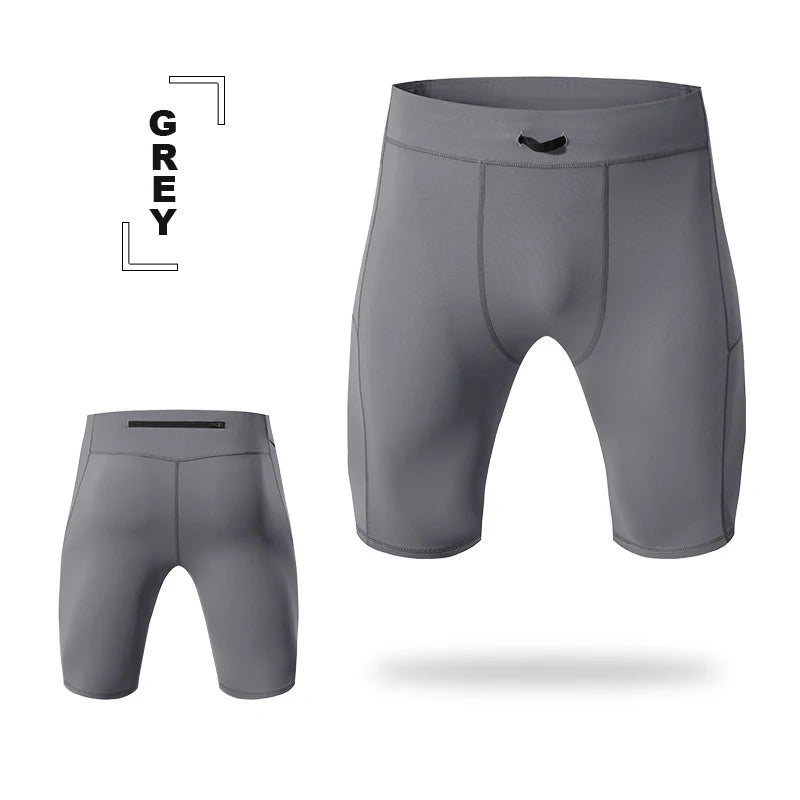 Men’s Compression Cycling Shorts – High Stretch Athletic Running Shorts for Gym & Training