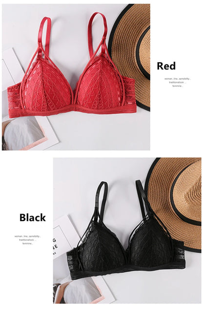 Sexy Lace Bralette for Women – Soft Wireless Push Up Bra