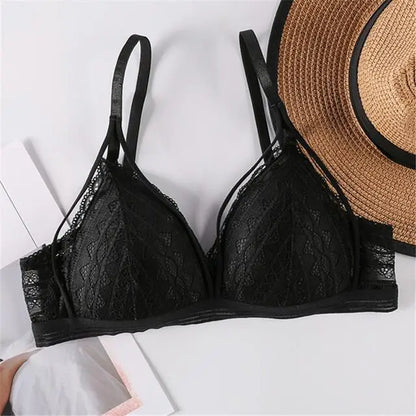 Sexy Lace Bralette for Women – Soft Wireless Push Up Bra