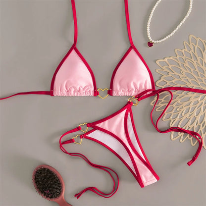 Halter Micro Thong Bikini Set Women Padded Two Piece Swimsuit Beachwear