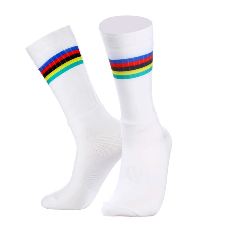 Breathable Mesh Cycling Socks – Lightweight Athletic Crew Sports Socks