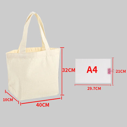 Blank Canvas Tote Bags – Reusable Cotton Shopping Bags for DIY Printing & Everyday Use