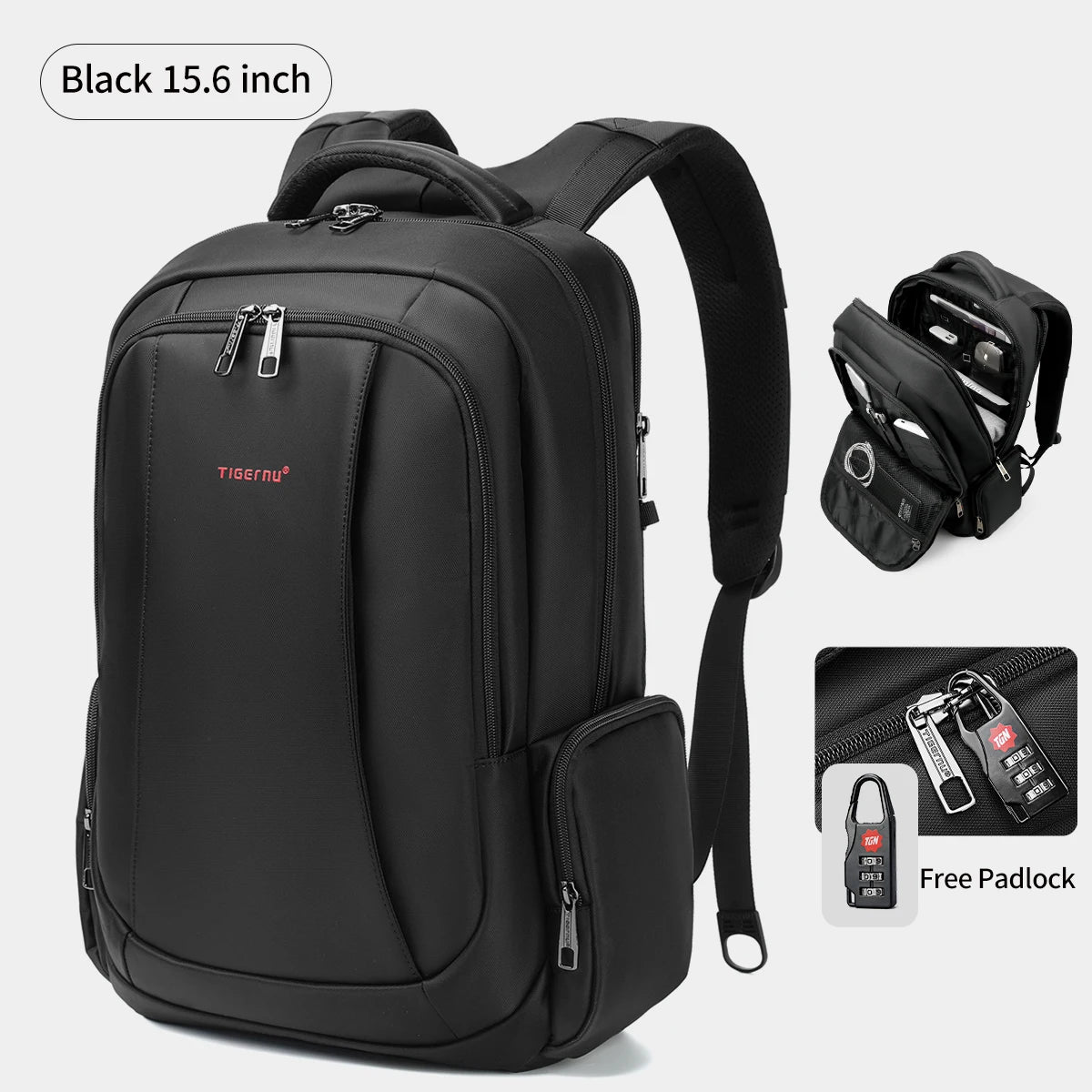 TIGERNU Laptop Backpack for Men – Waterproof Business Travel Backpack