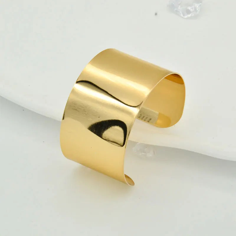 Gold Irregular Statement Cuff Bracelet – Bold Metal Bangle