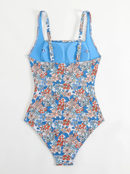 Pleated One Piece Swimsuit Women Push Up Monokini Plus Size Summer Beachwear