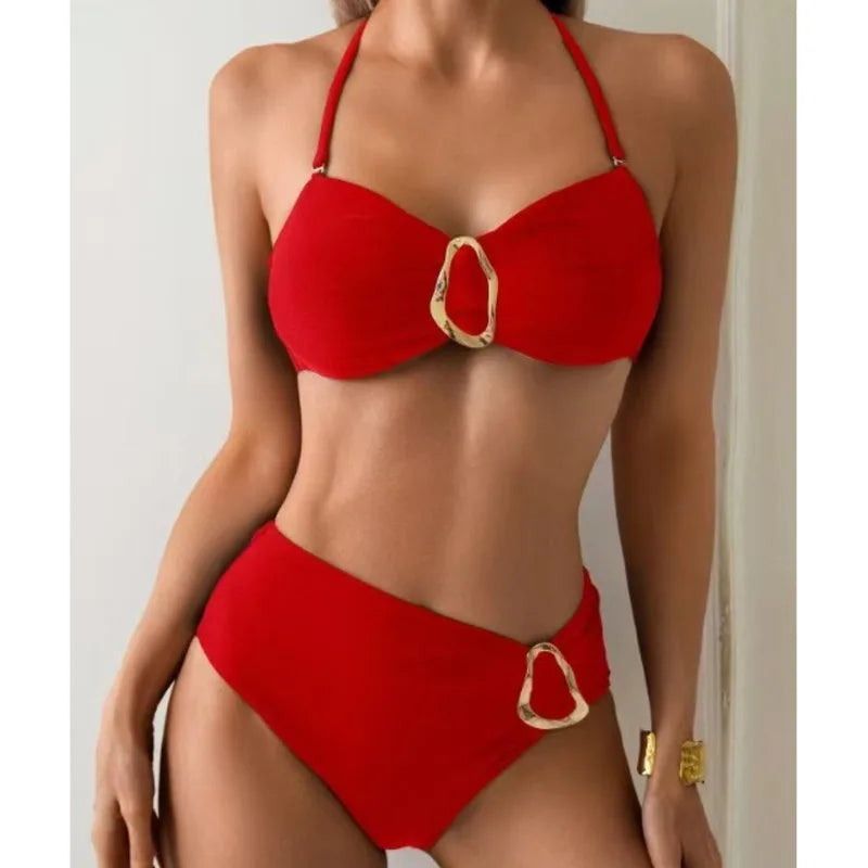 Ring Sexy Bikinis 2026 Women Swimwear Female Swimsuit For Swimming Wear Bathing Suits Brazilian Bikini Set Beachwear Pool Bather