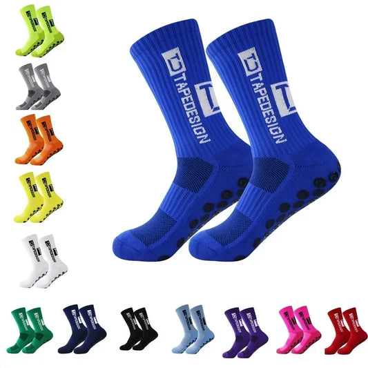 Anti Slip Soccer Grip Socks – Athletic Compression Football Crew Socks