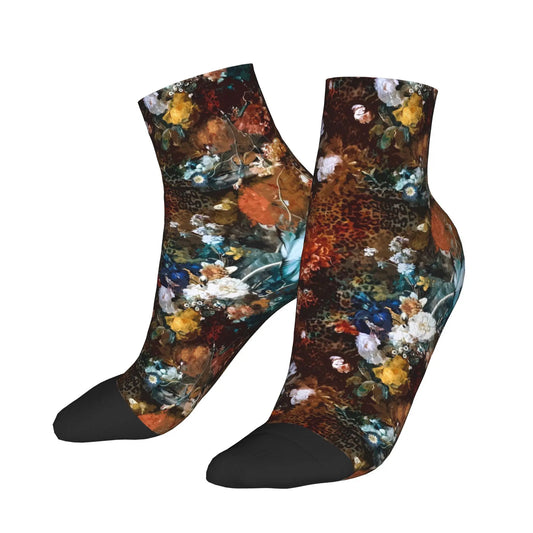 Floral Print Ankle Socks – Vintage Aesthetic Women’s Fashion Socks
