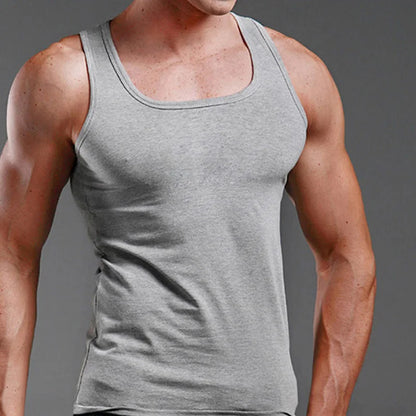 Men’s Ribbed Tank Top – Sleeveless Cotton Gym Shirt Casual Fitness Undershirt for Summer