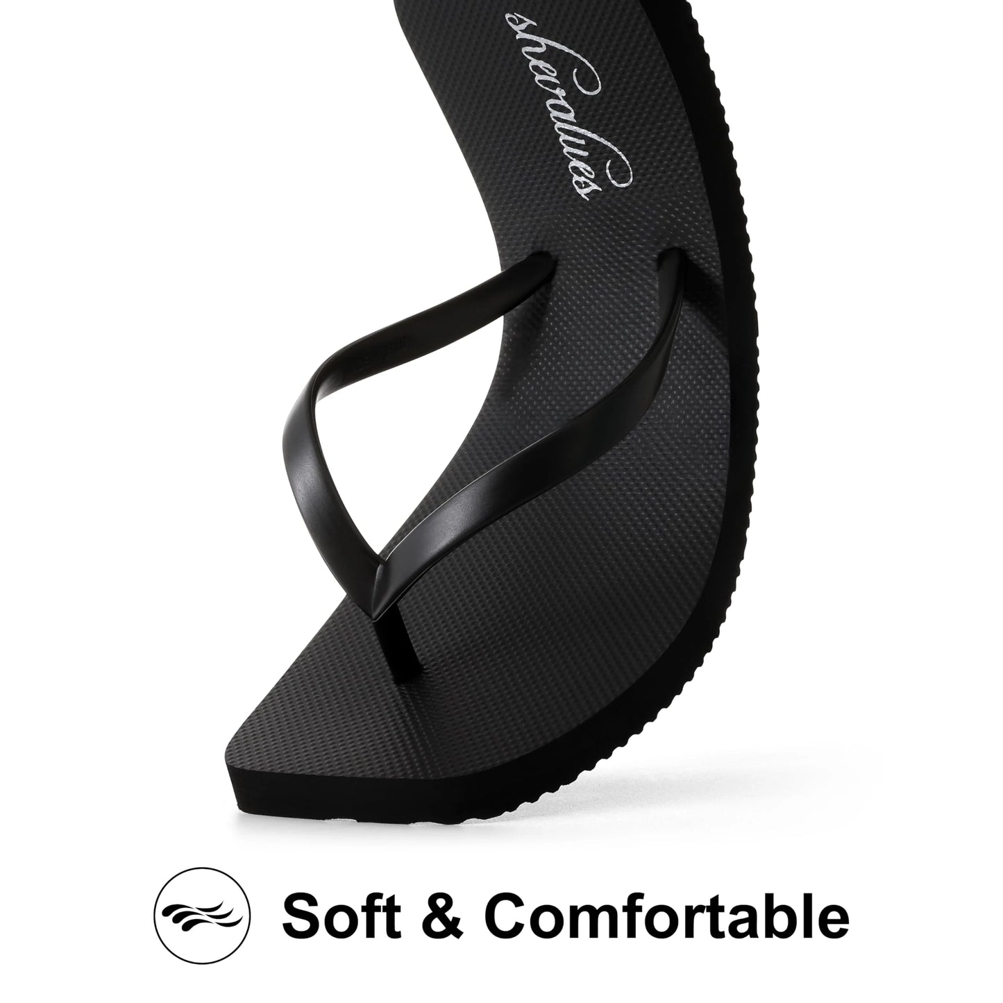 Gacimy Summer Women's Flip Flops Fashion Square Toe Flip Flops Comfort Lightweight Rubber Beach Pool Thong Sandals Bath Slippers
