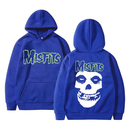 Misfits Skull Hoodie – Punk Rock Graphic Pullover Hoodie for Men & Women