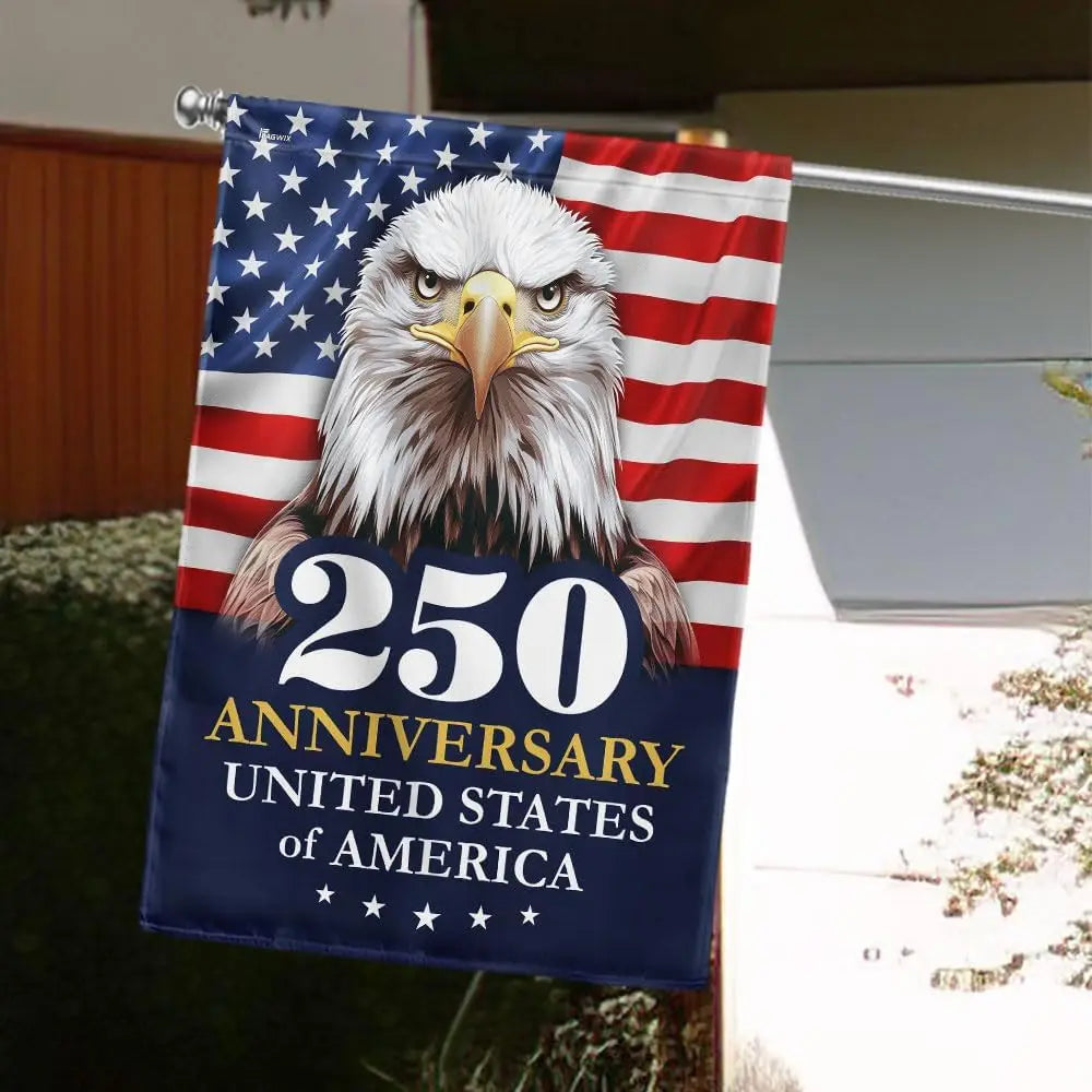 American Flag-250 Anniversary 1776 2026 United States Of America Patriotic Eagle 4th Of July Flag