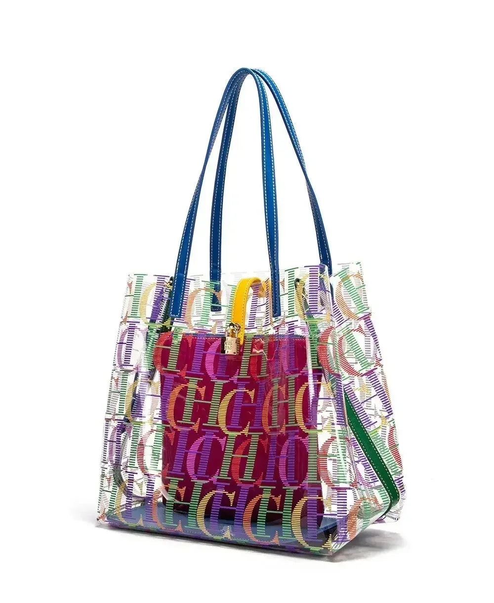 Colorful Transparent Tote Bag – Women’s Fashion Shoulder & Crossbody Bag
