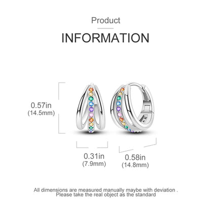 925 Sterling Silver Hoop Earrings – Minimalist Layered Huggie Earrings for Women