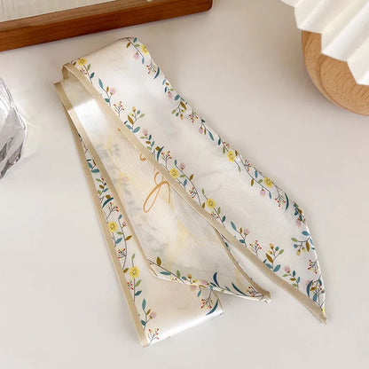Vintage Paisley Hair Scarf for Women – Satin Headband Neck Tie Ribbon