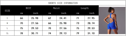 Sexy Backless Scrunch Butt Sport Jumpsuit – Women’s Sleeveless One Piece Yoga Romper with Zipper Fitness Gym Outfit