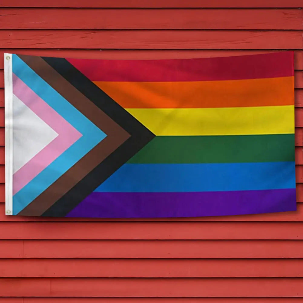 Progress Pride Rainbow Flag – Indoor Outdoor LGBTQ+ Pride Banner