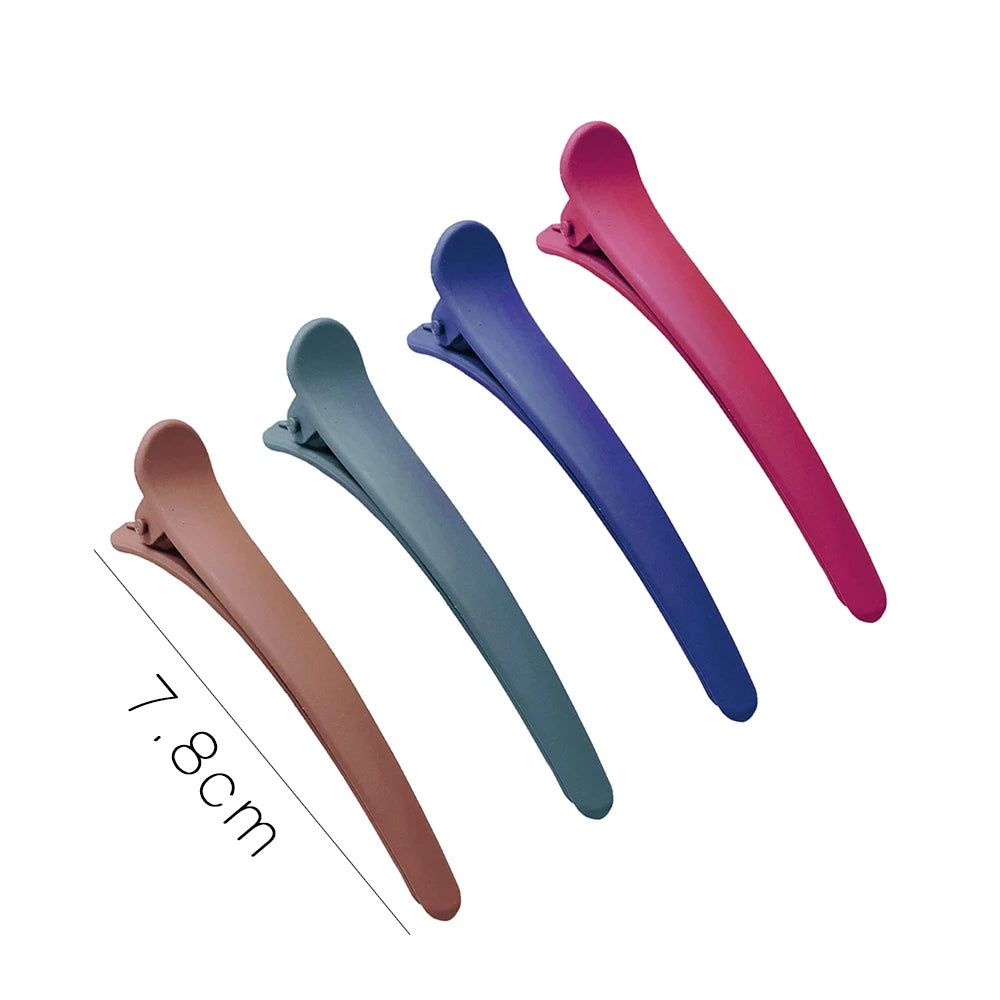 4Pcs/Set Matte Snap Hair Clips Set – Minimalist Colorful Korean Barrettes for Women & Girls