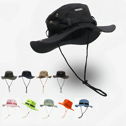 Wide Brim Outdoor Bucket Hat – UV Protection Fishing & Hiking Sun Hat