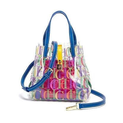 Colorful Transparent Tote Bag – Women’s Fashion Shoulder & Crossbody Bag