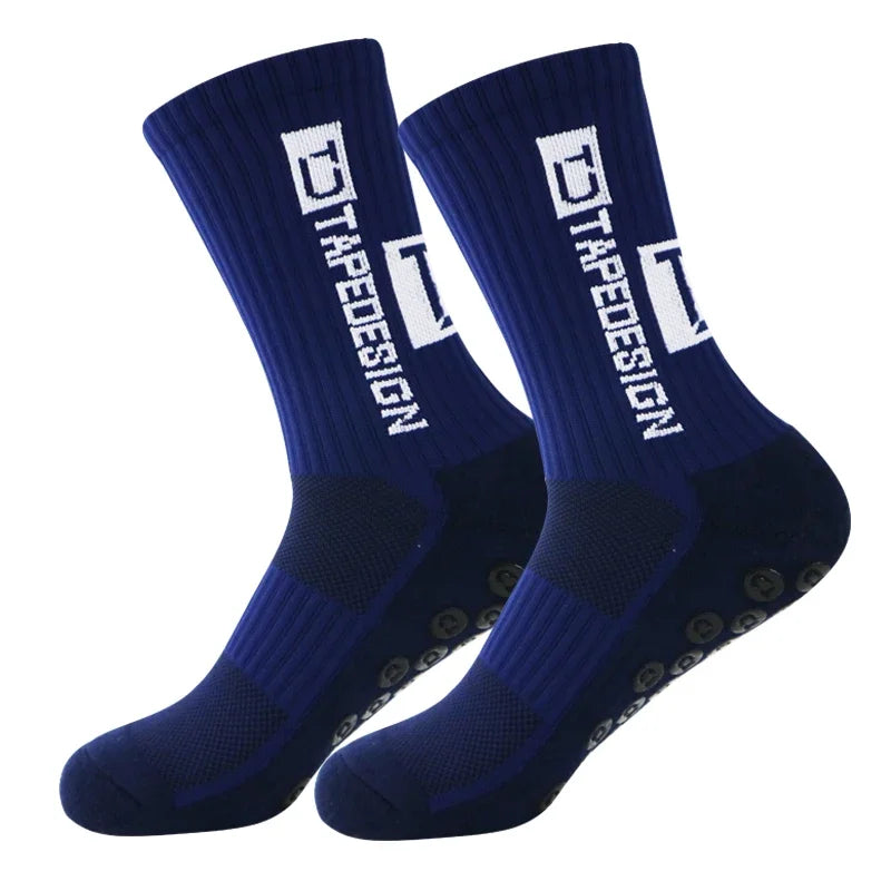 Anti Slip Soccer Grip Socks – Athletic Compression Football Crew Socks