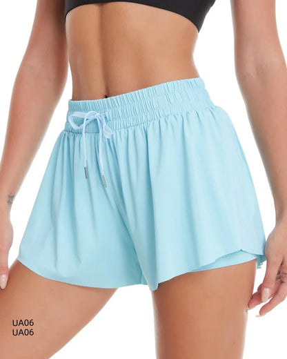 Women’s Flowy Athletic Shorts – High Waisted Lightweight Workout Skort Shorts for Running & Yoga