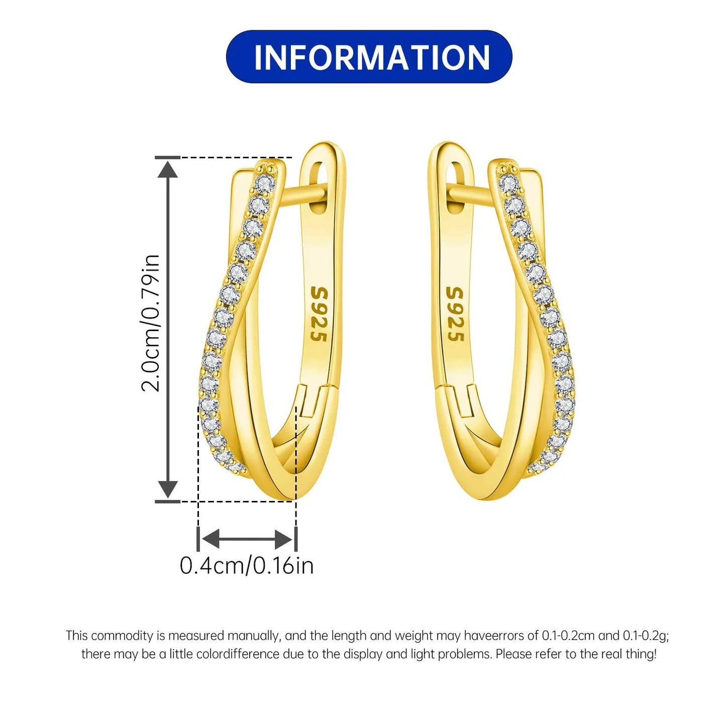 925 Sterling Silver Hoop Earrings – Minimalist Layered Huggie Earrings for Women