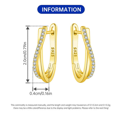 925 Sterling Silver Hoop Earrings – Minimalist Layered Huggie Earrings for Women