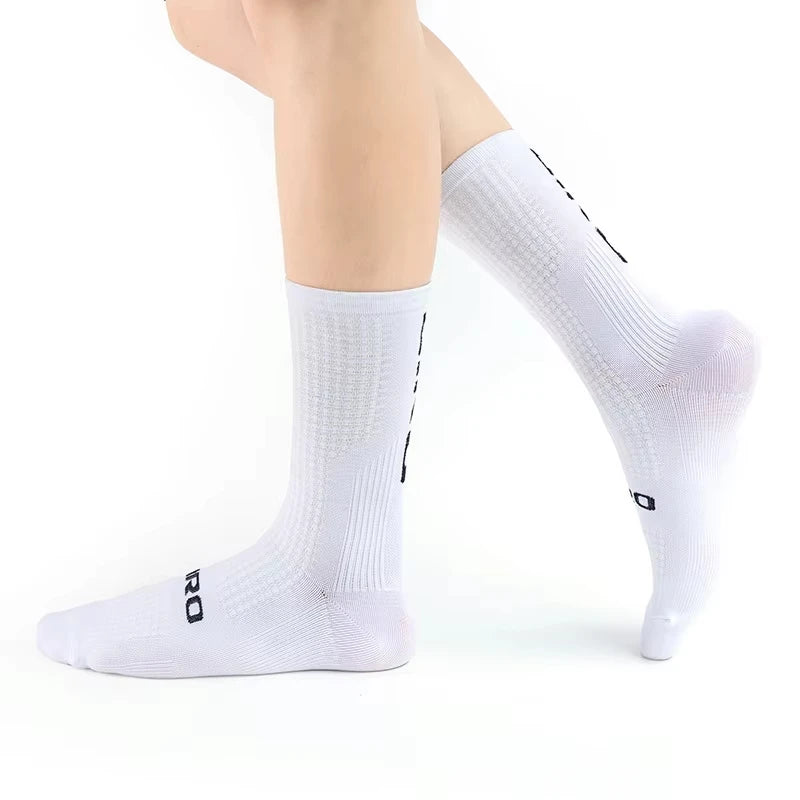 5 Pairs Compression Sports Crew Socks – Breathable Athletic Running & Training Socks