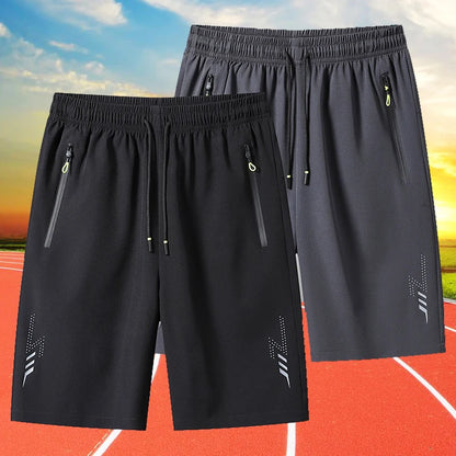 Men’s Quick Dry Running Shorts – Lightweight Athletic Gym Shorts with Zipper Pockets Sportswear for Men