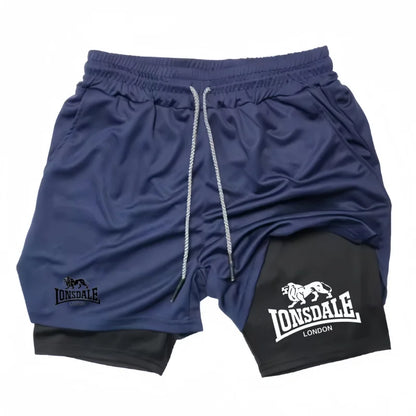 Men’s 2 in 1 Gym Shorts – Compression Layer Athletic Running Shorts Workout Sportswear for Men