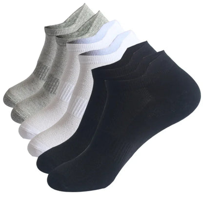 Men’s Low Cut Ankle Socks – Breathable Cotton No Show Socks Pack