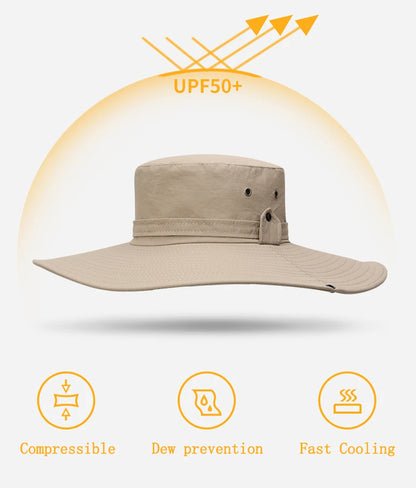 Wide Brim Sun Hat – UV Protection Outdoor Fishing & Hiking Hat