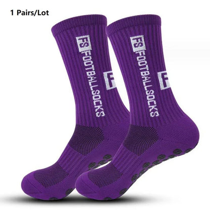 Anti Slip Soccer Grip Socks – Athletic Compression Football Crew Socks