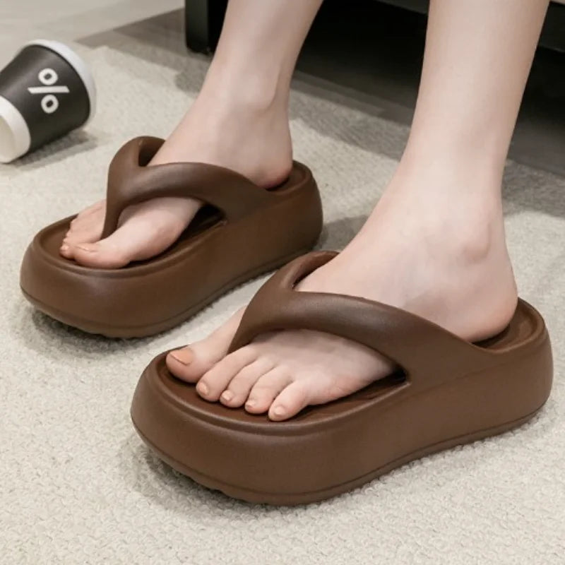 Popular Chunky Platform Clip Toe Sandals 2026 Women New Thick Bottom Slip On Silppers EVA Anti-odorant Sandalias De Mujer 5cm