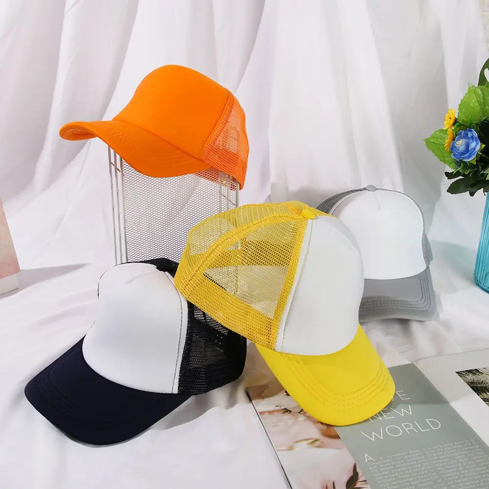 Blank Trucker Hat – Adjustable Mesh Baseball Cap for Men & Women