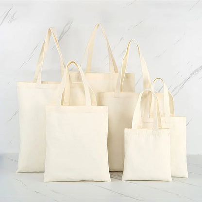 Blank Canvas Tote Bags – Reusable Cotton Shopping Bags for DIY Printing & Everyday Use