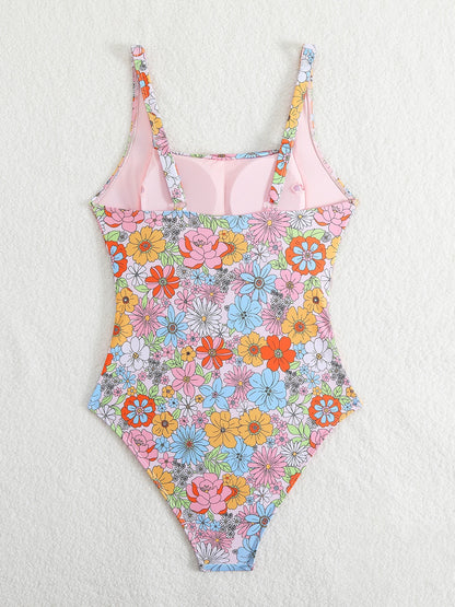 Pleated One Piece Swimsuit Women Push Up Monokini Plus Size Summer Beachwear