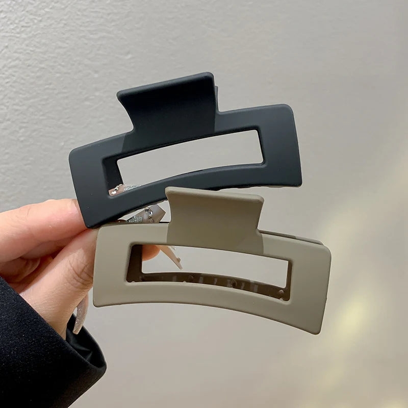 Minimalist Matte Hair Claw Clip – Large Geometric Hair Clip for Women Korean Style Hair Accessories